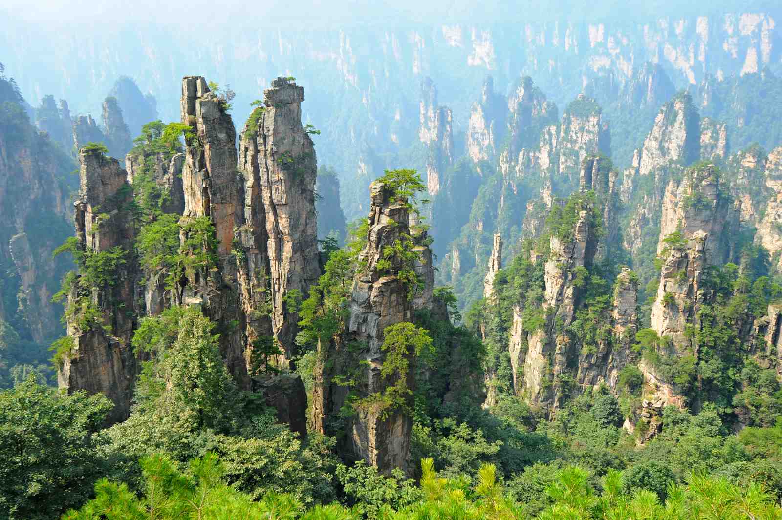 Misty Mountain Peaks Landscape Wall Art