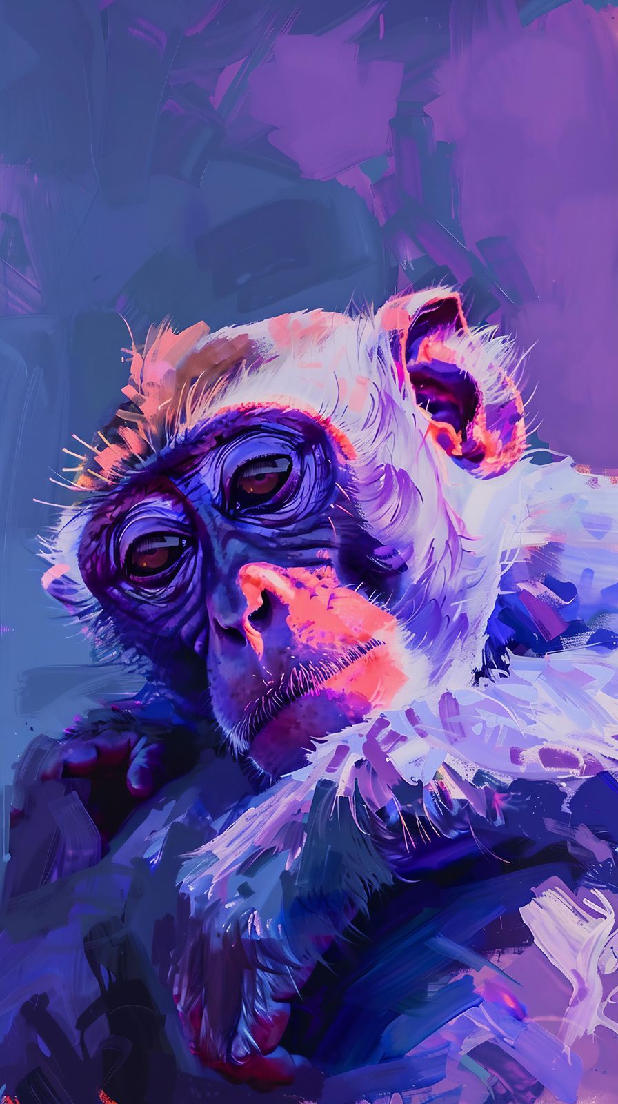 Vibrant Monkey Portrait Wall Art