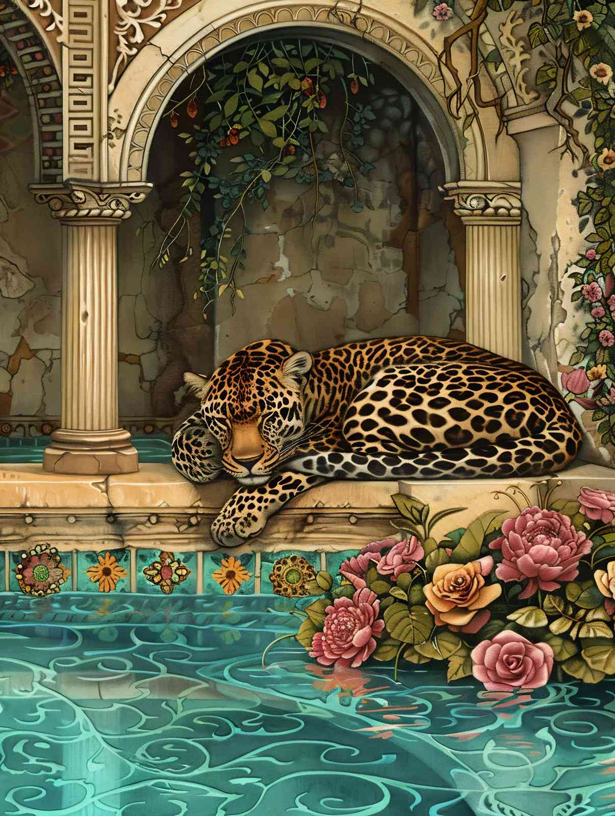 Majestic Leopard Serenity Wall Art