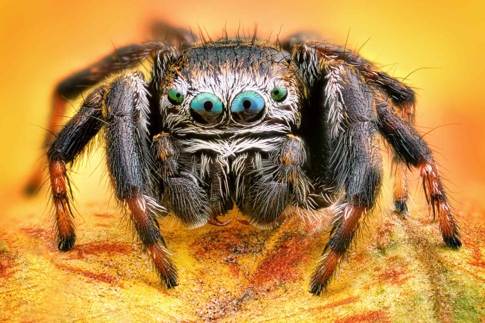 Striking Jumping Spider Macro Wall Art