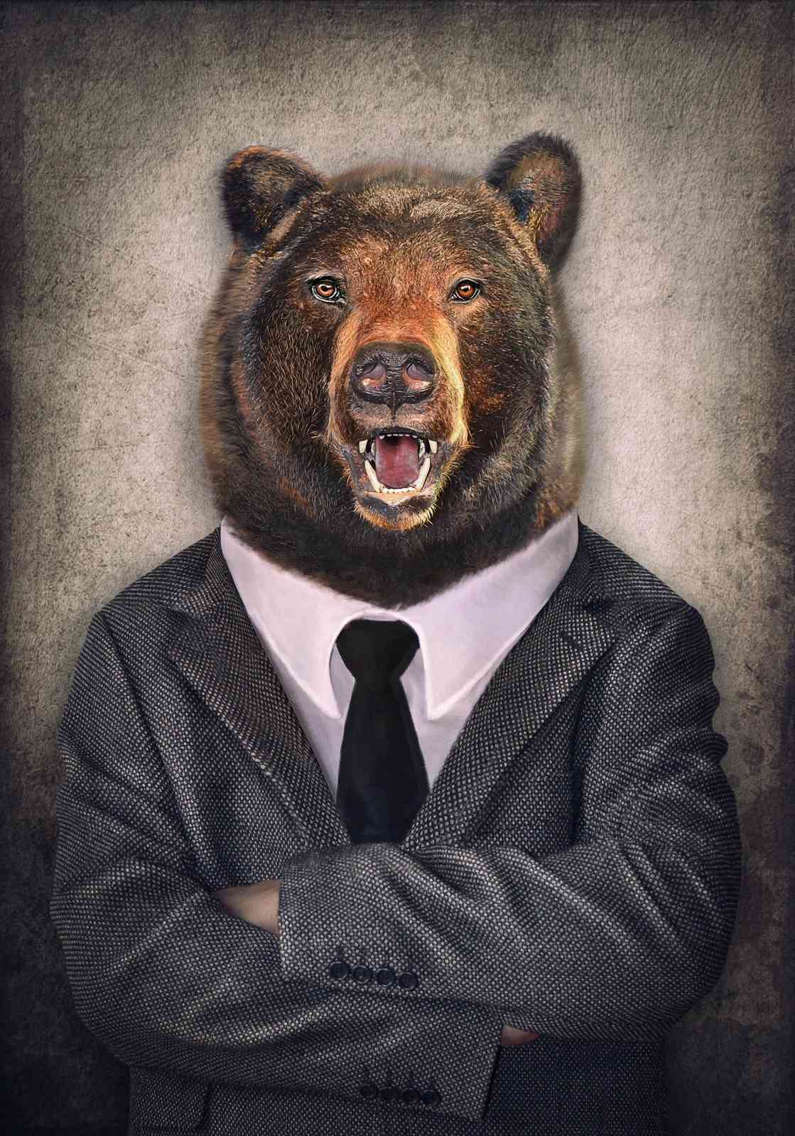 Dapper Bear Portrait Wall Art