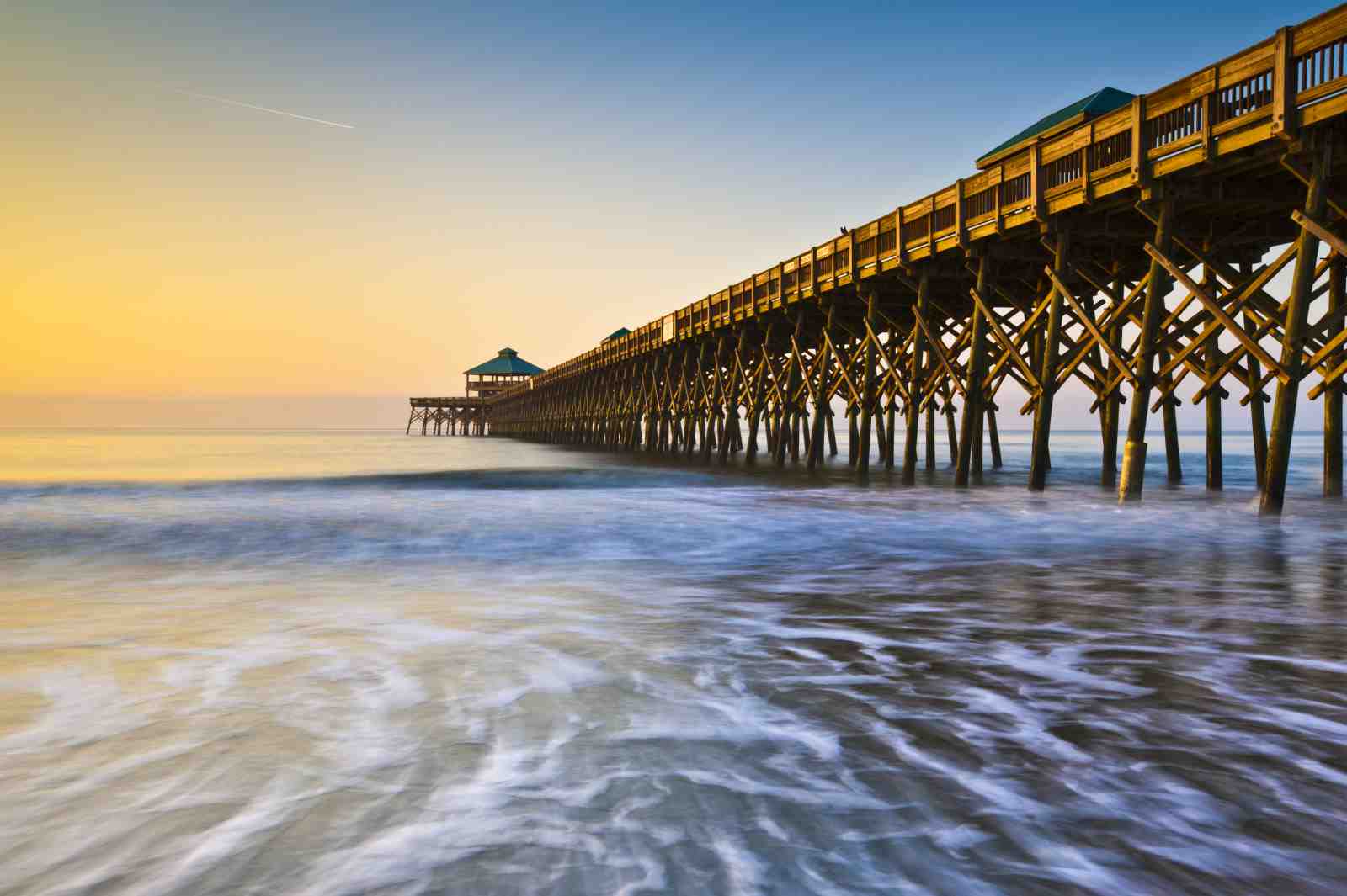 Coastal Serenity Pier Sunset Wall Art