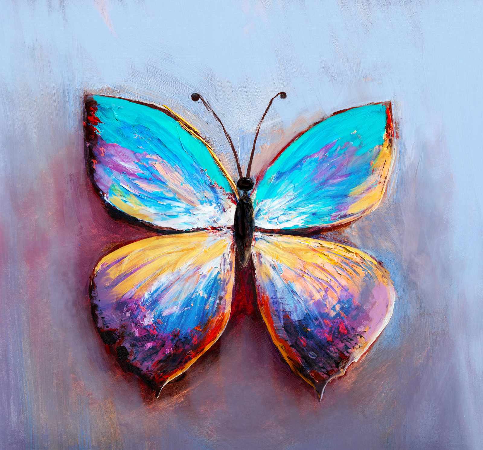 Vibrant Butterfly Strokes Wall Art