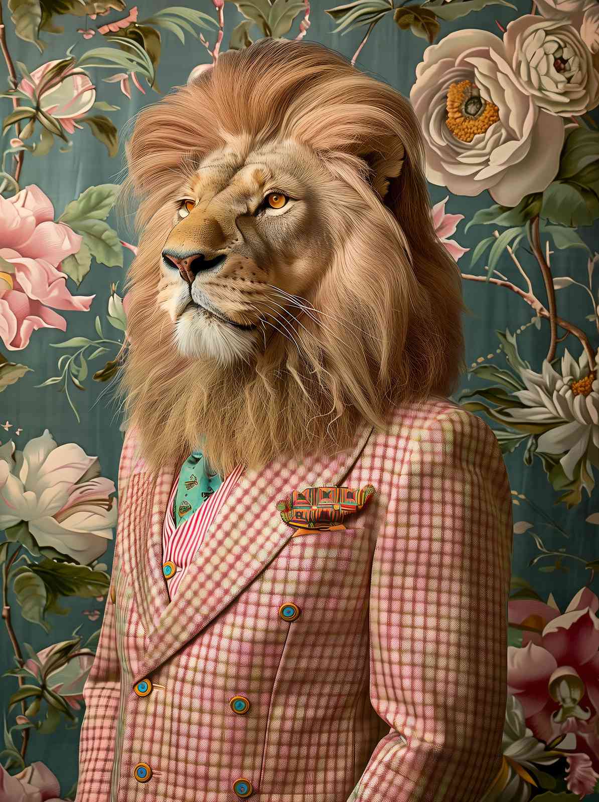 Regal Lion Portrait Wall Art