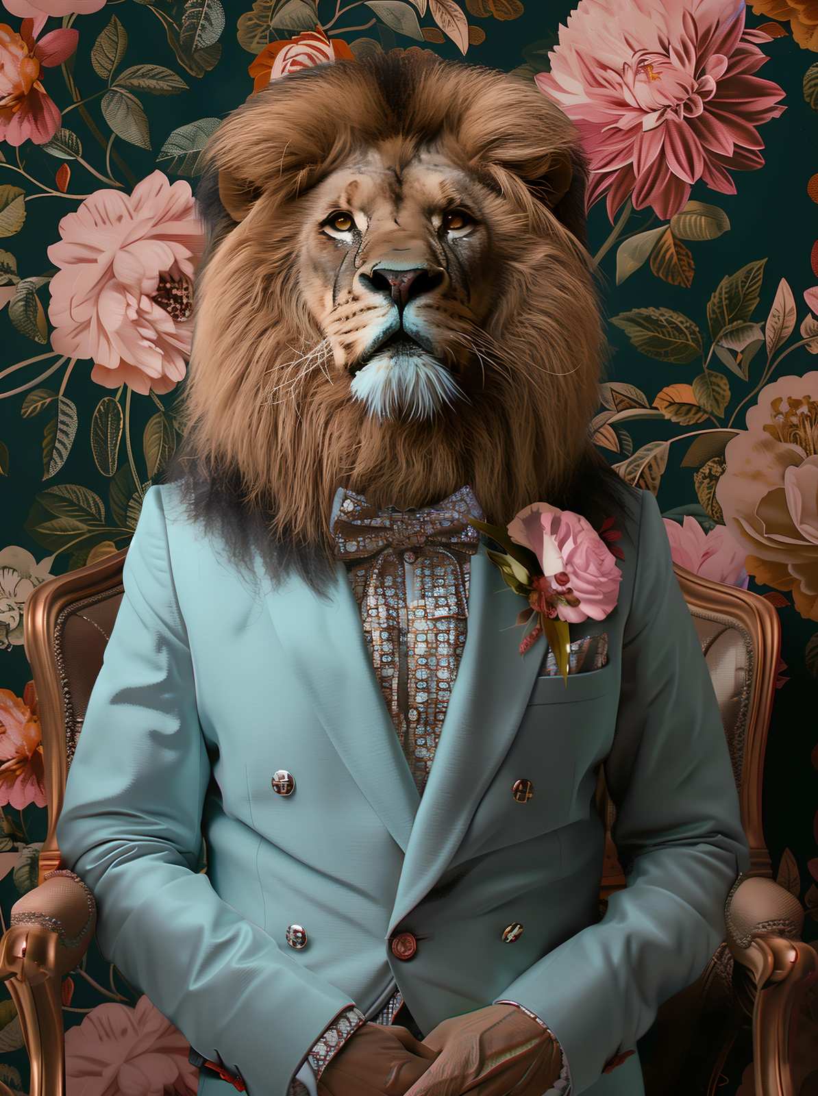 Dapper Lion Portrait Wall Art Art