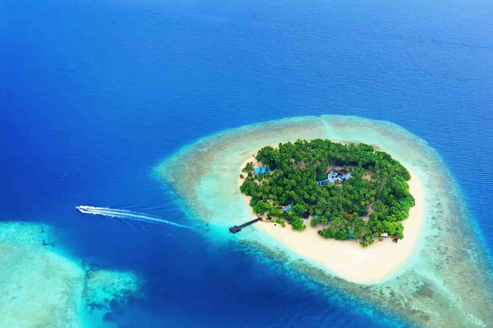 Tropical Island Paradise Aerial Wall Art
