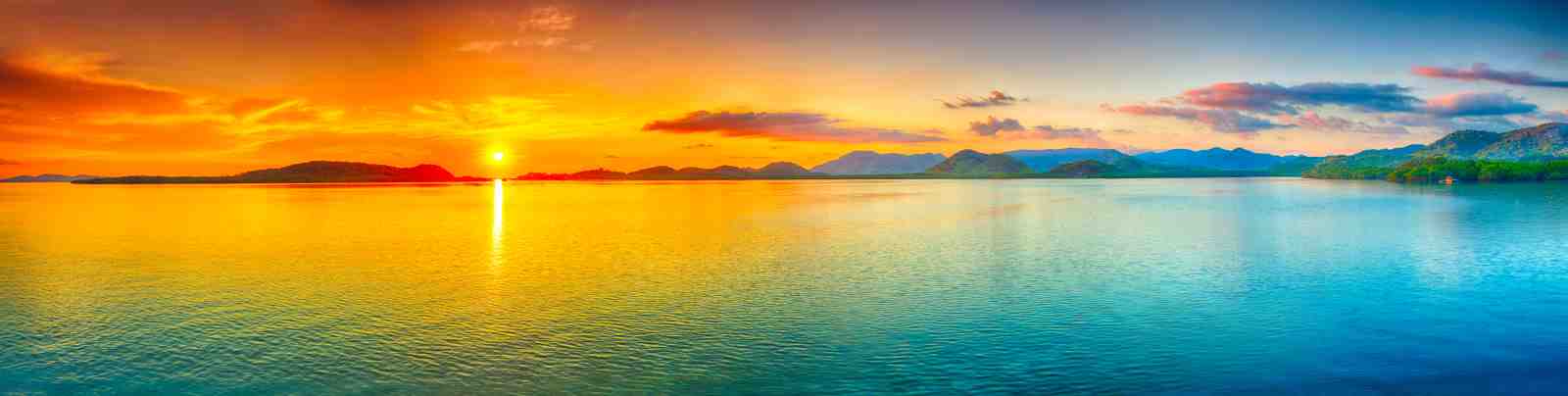 Vibrant Sunset Ocean Landscape Wall Art