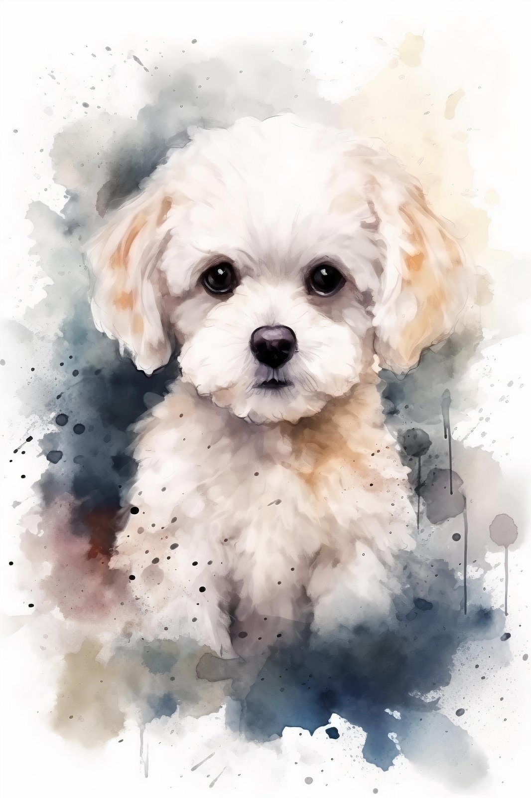 Adorable Puppy Watercolor Wall Art
