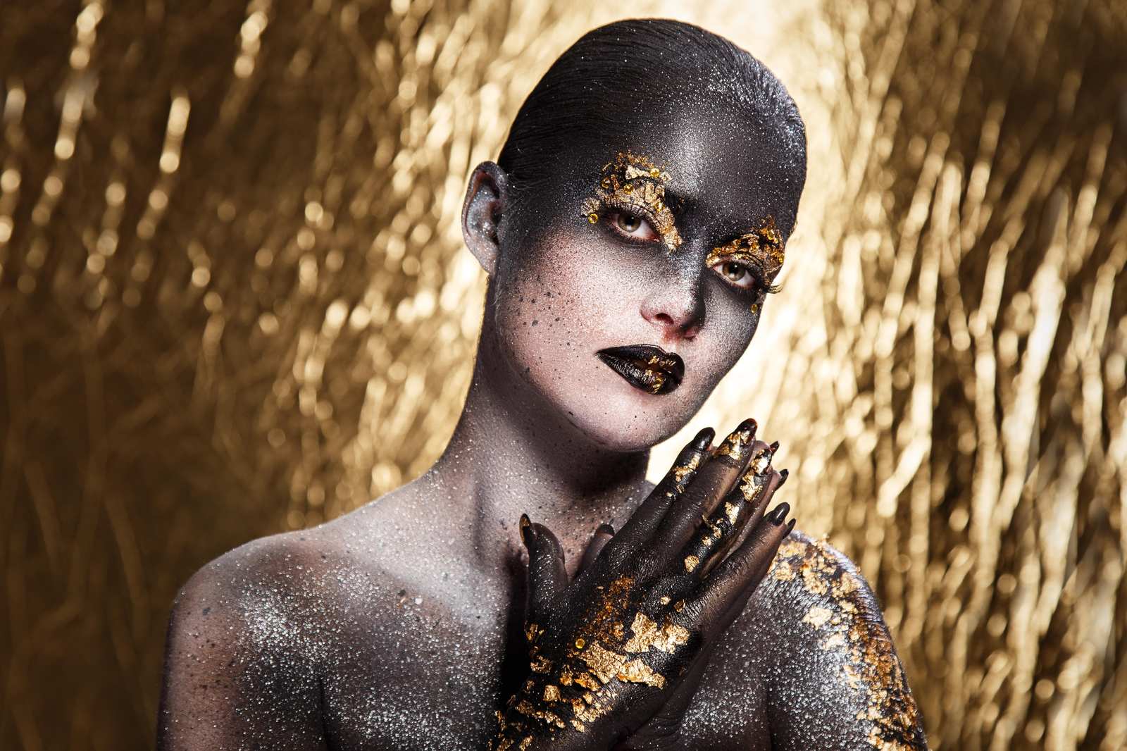 Gold & Black Glamour Portrait Wall Art