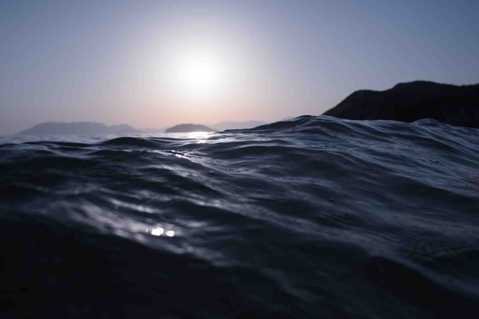 Ocean Waves Sunset Wall Art