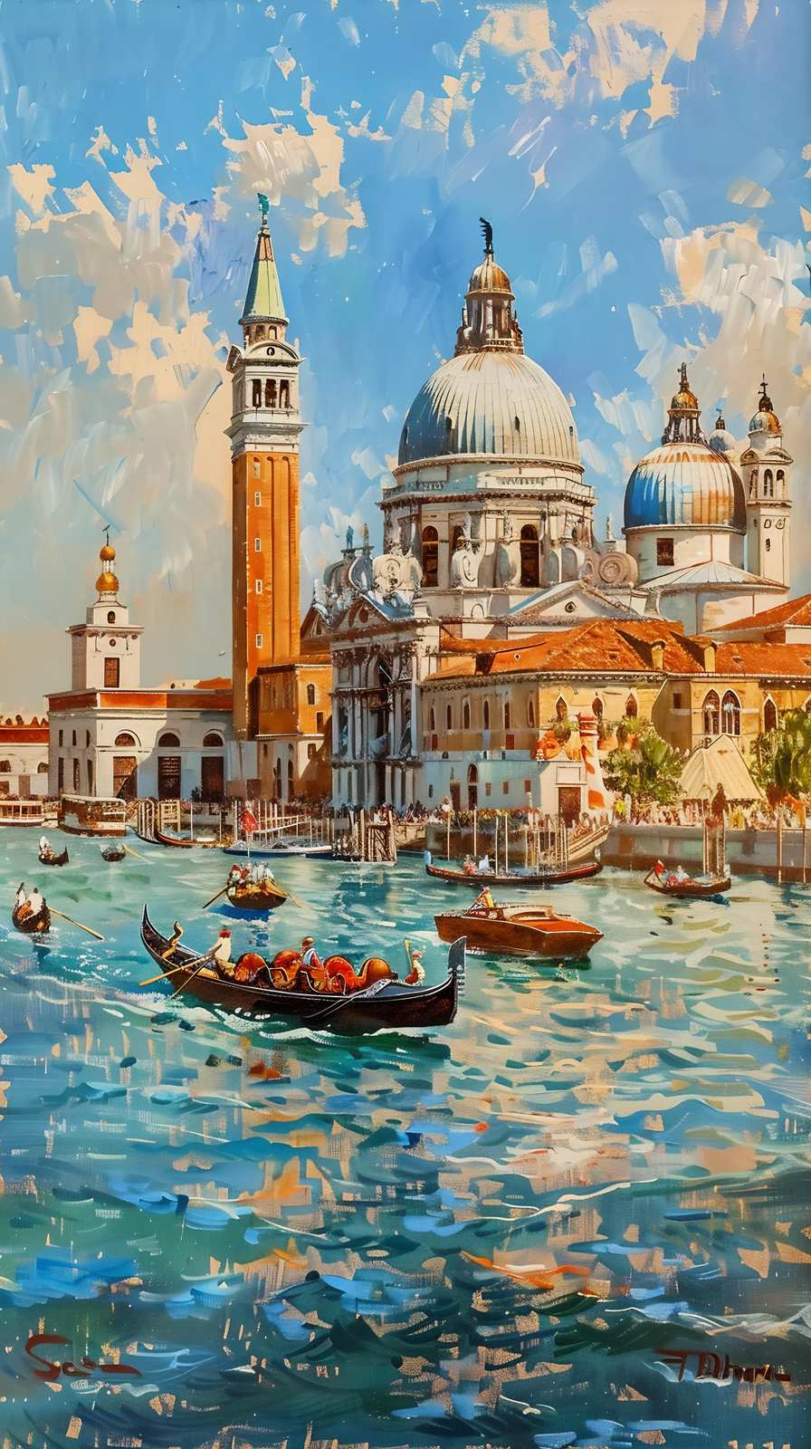 Venice Grand Canal Gondola Wall Art