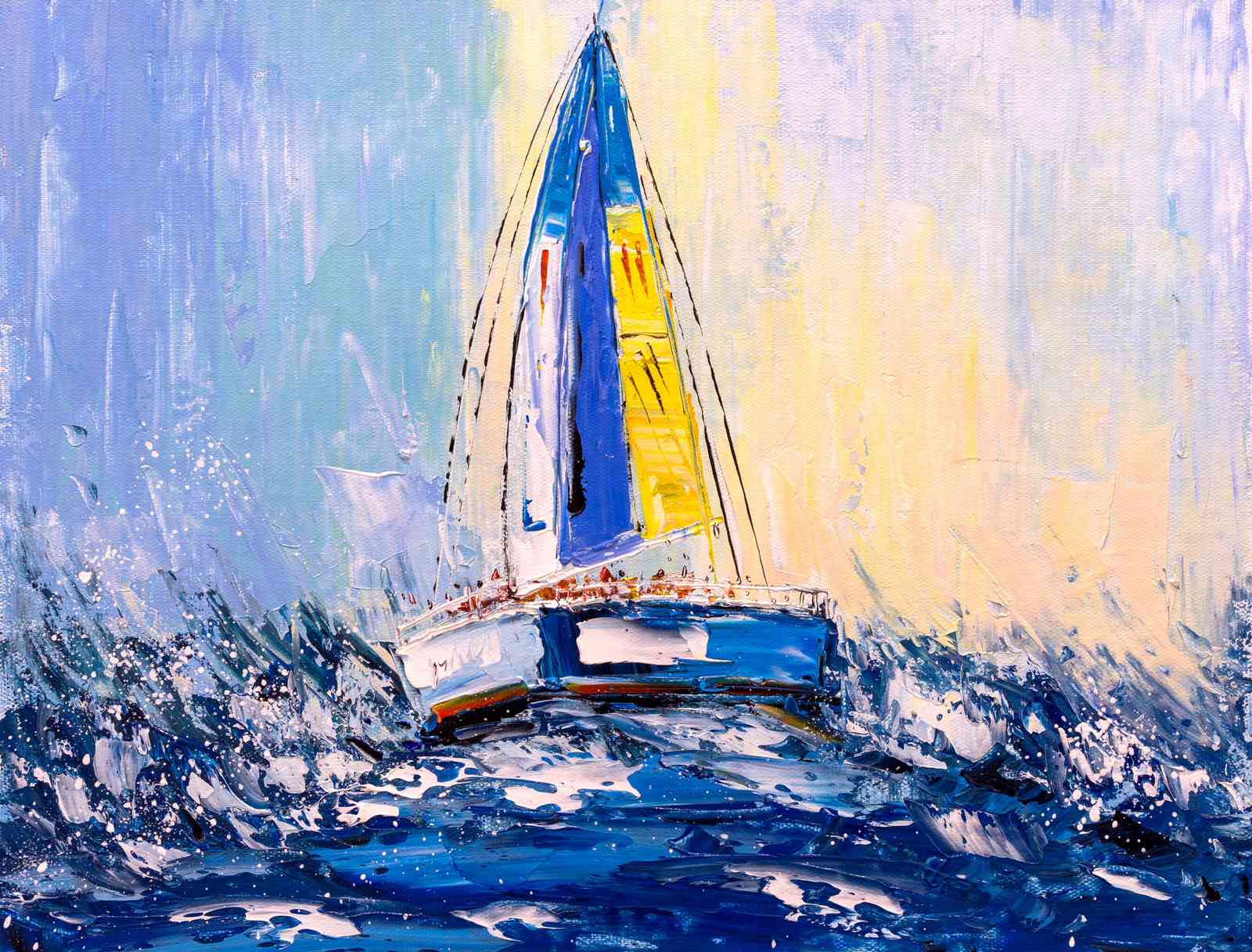 Dynamic Sailboat Sea Breeze Wall Art