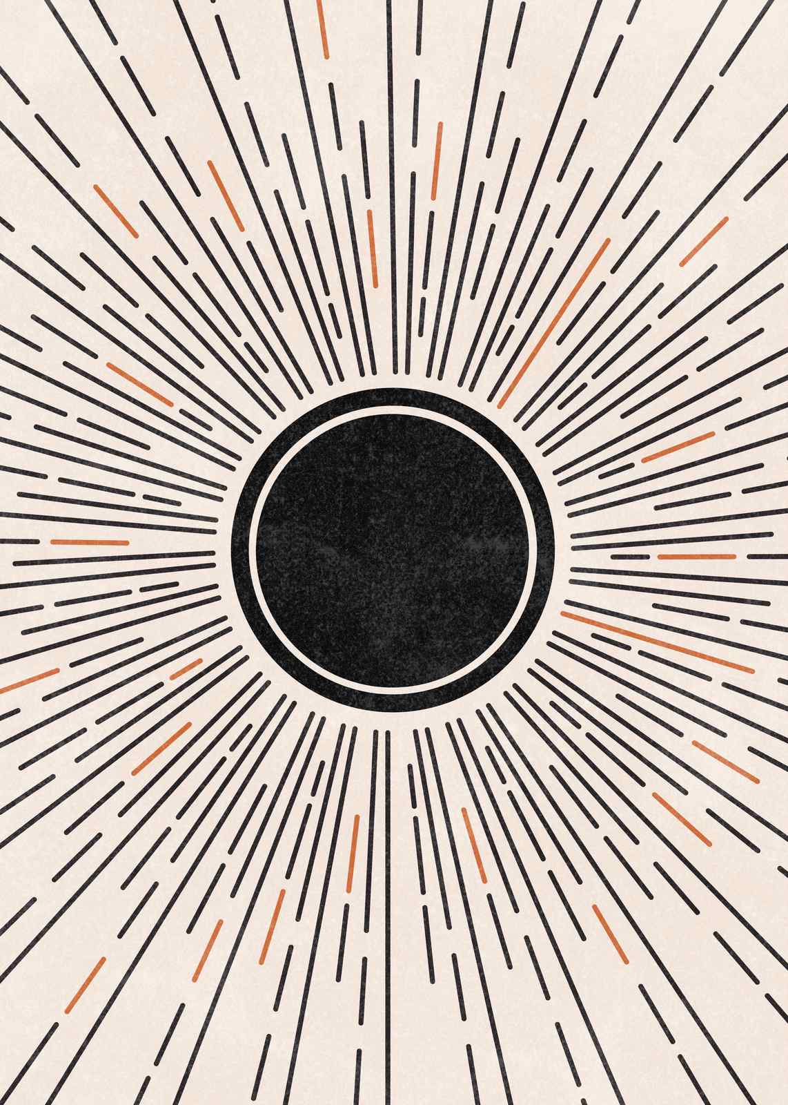 Boho Sunburst Abstract Wall Art Wall Art