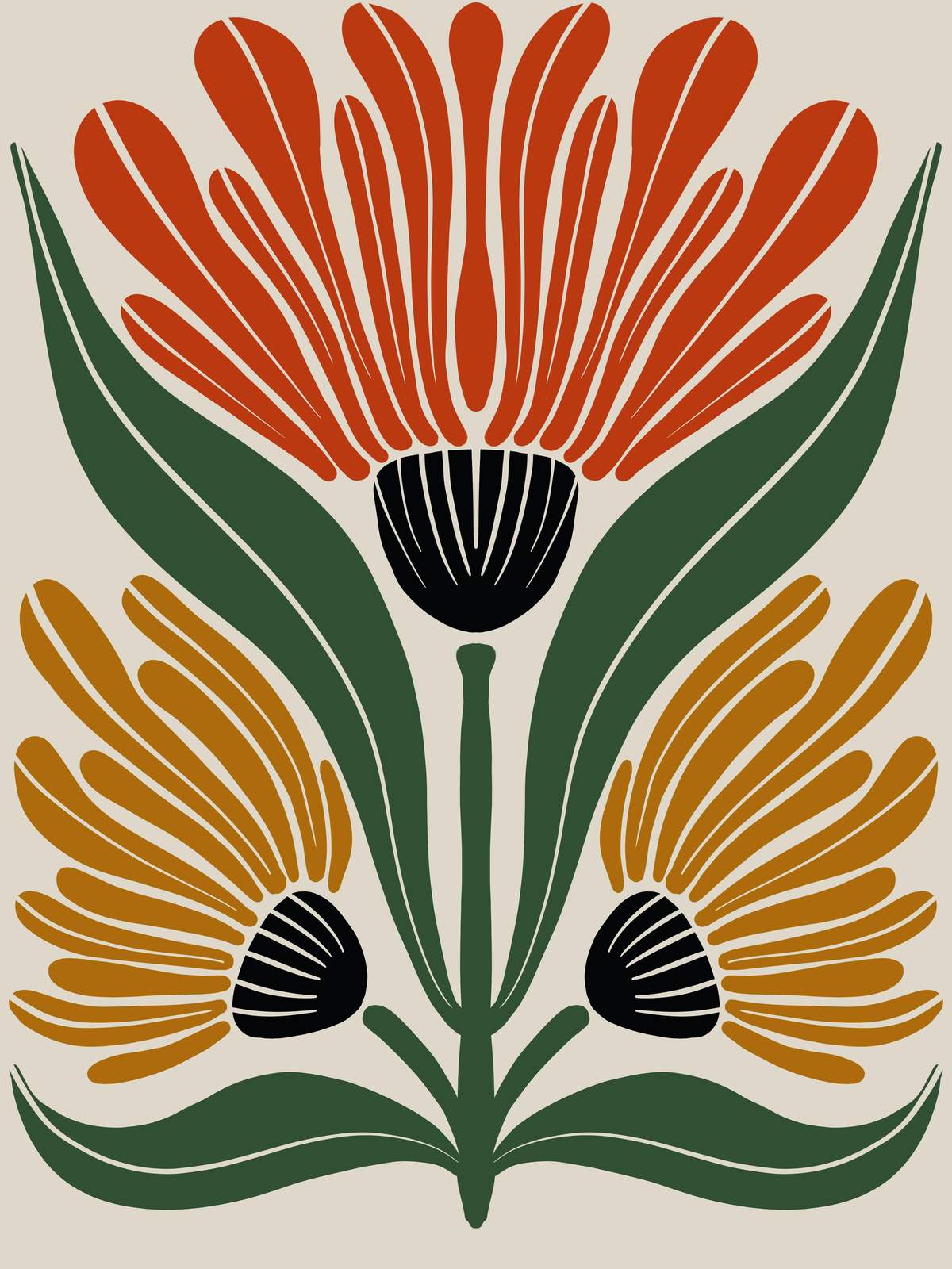 Boho Floral Bloom Art Wall Art