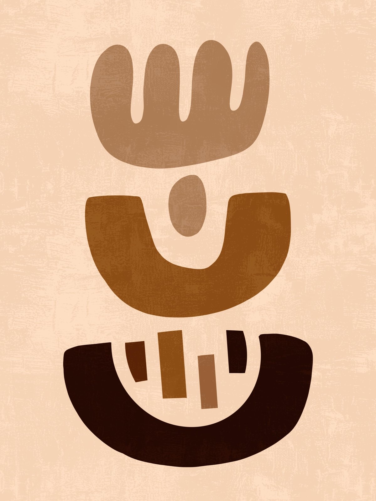 Mid-Century Abstract Shapes Wall Art