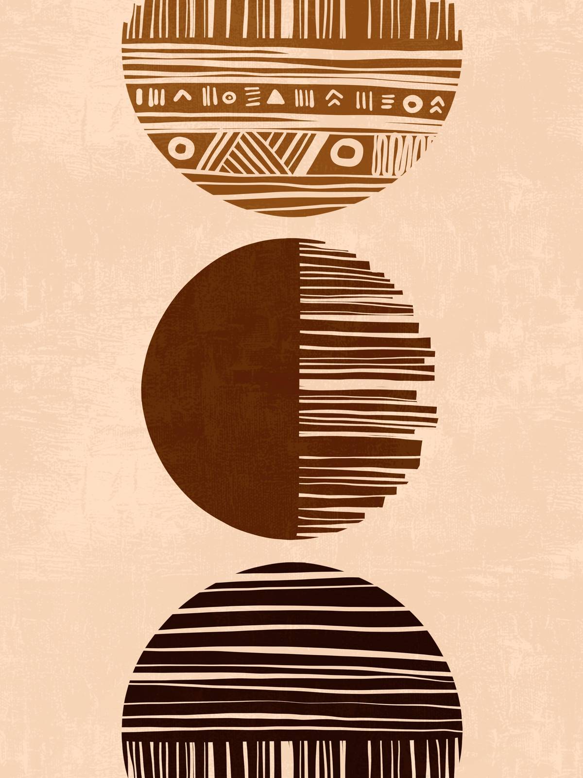 Modern Geometric Abstract Circles Wall Art