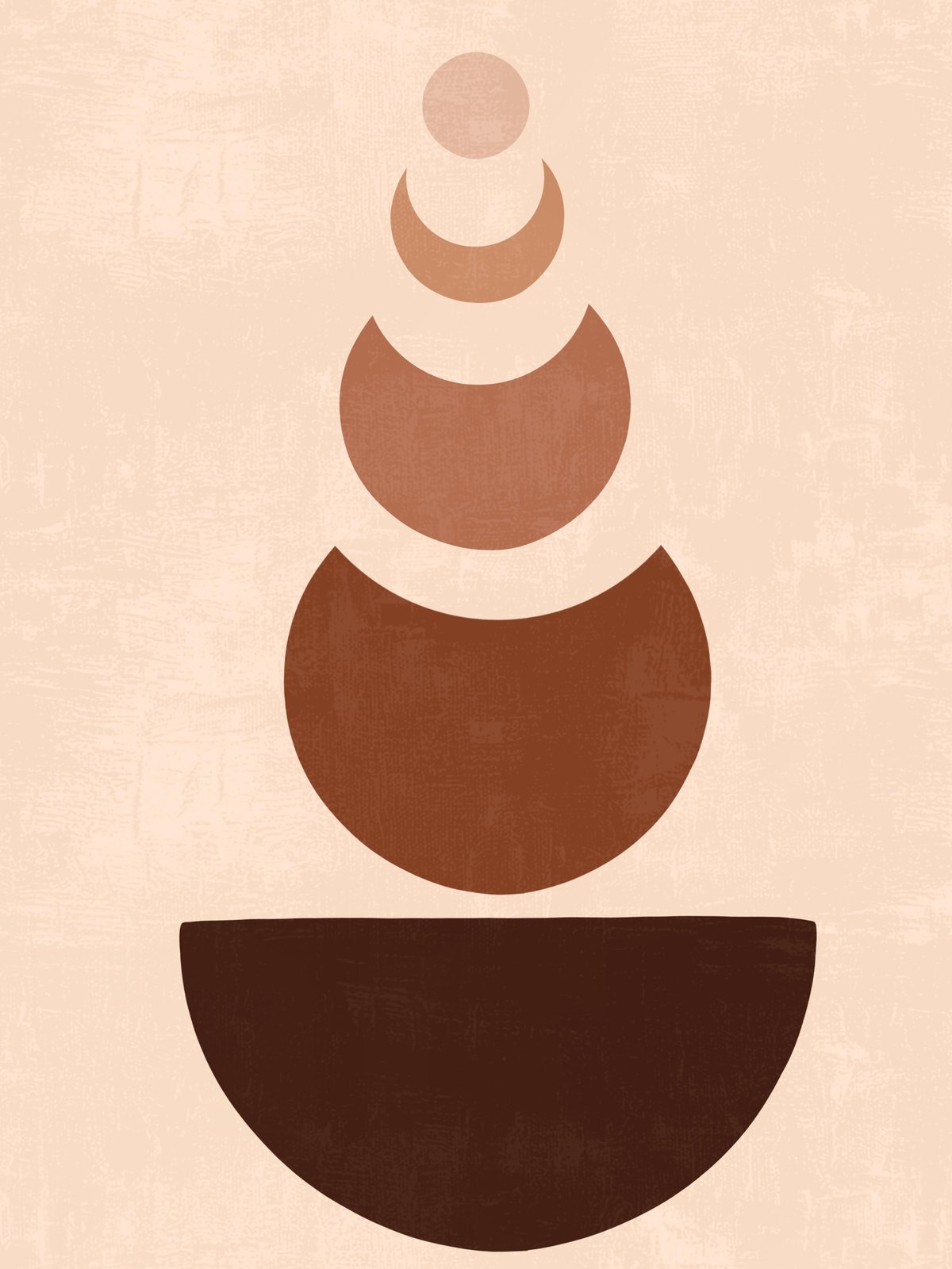 Abstract Mid-Century Modern Crescent Wall Art