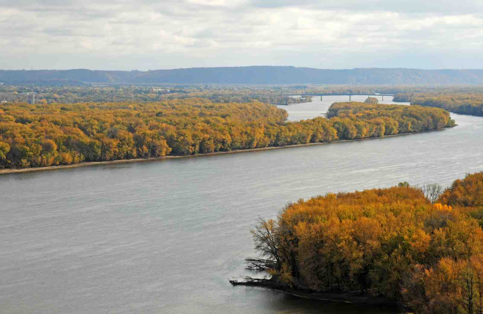 Autumn River Landscape Wall Art