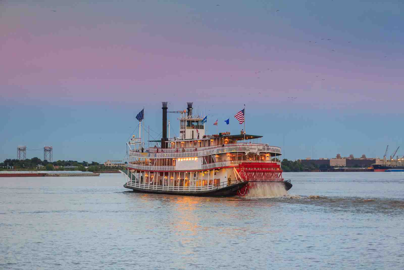 Majestic Riverboat Sunset Wall Art