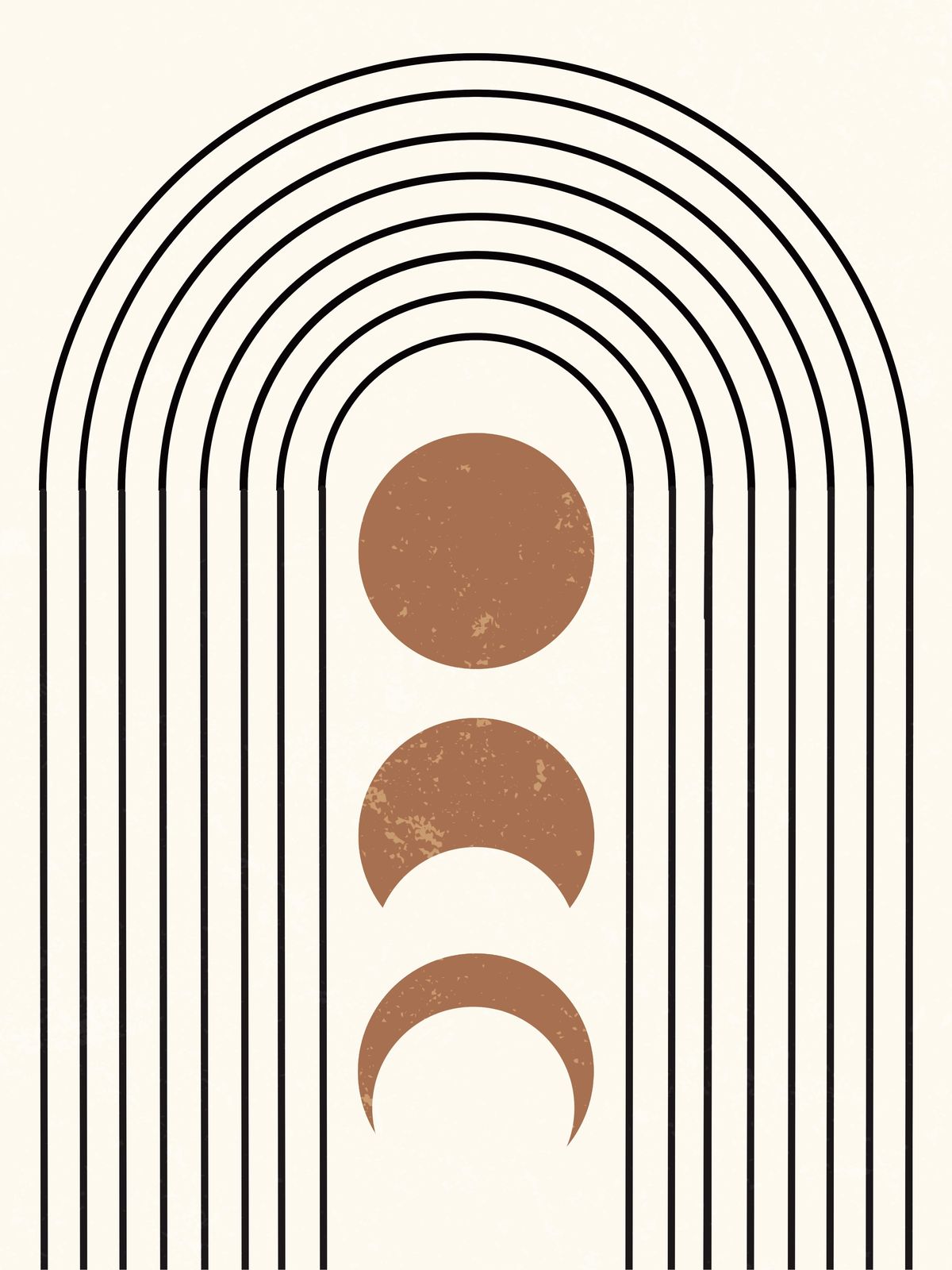 Boho Arc & Moon Phase Wall Art