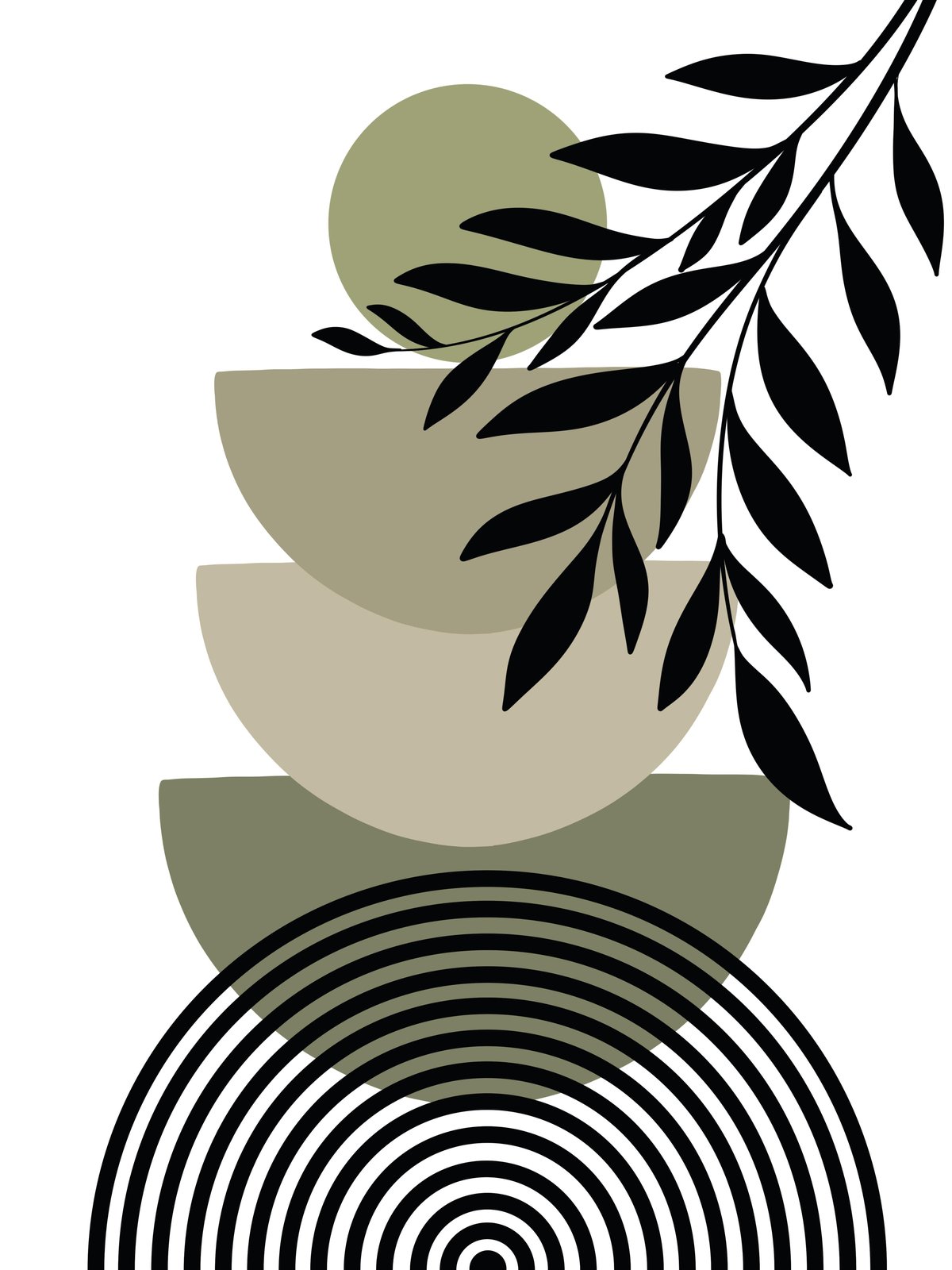 Modern Boho Botanical Balance Wall Art