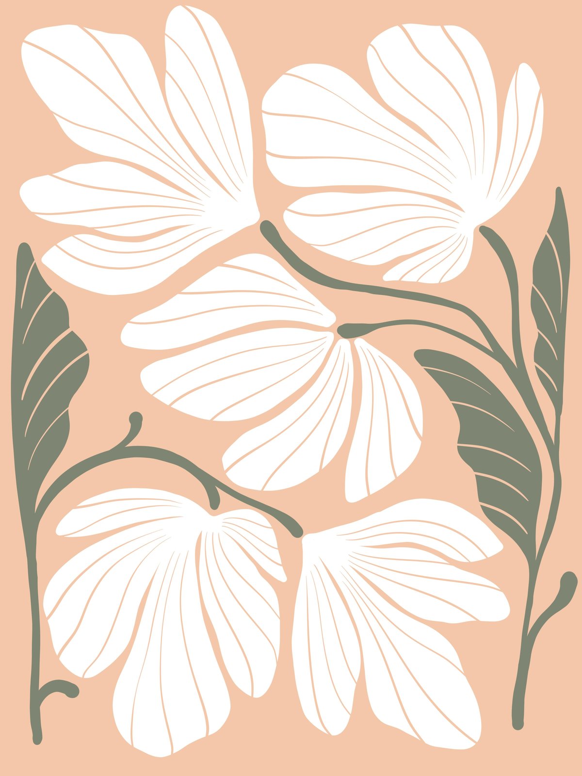 Abstract Floral Art Wall Art
