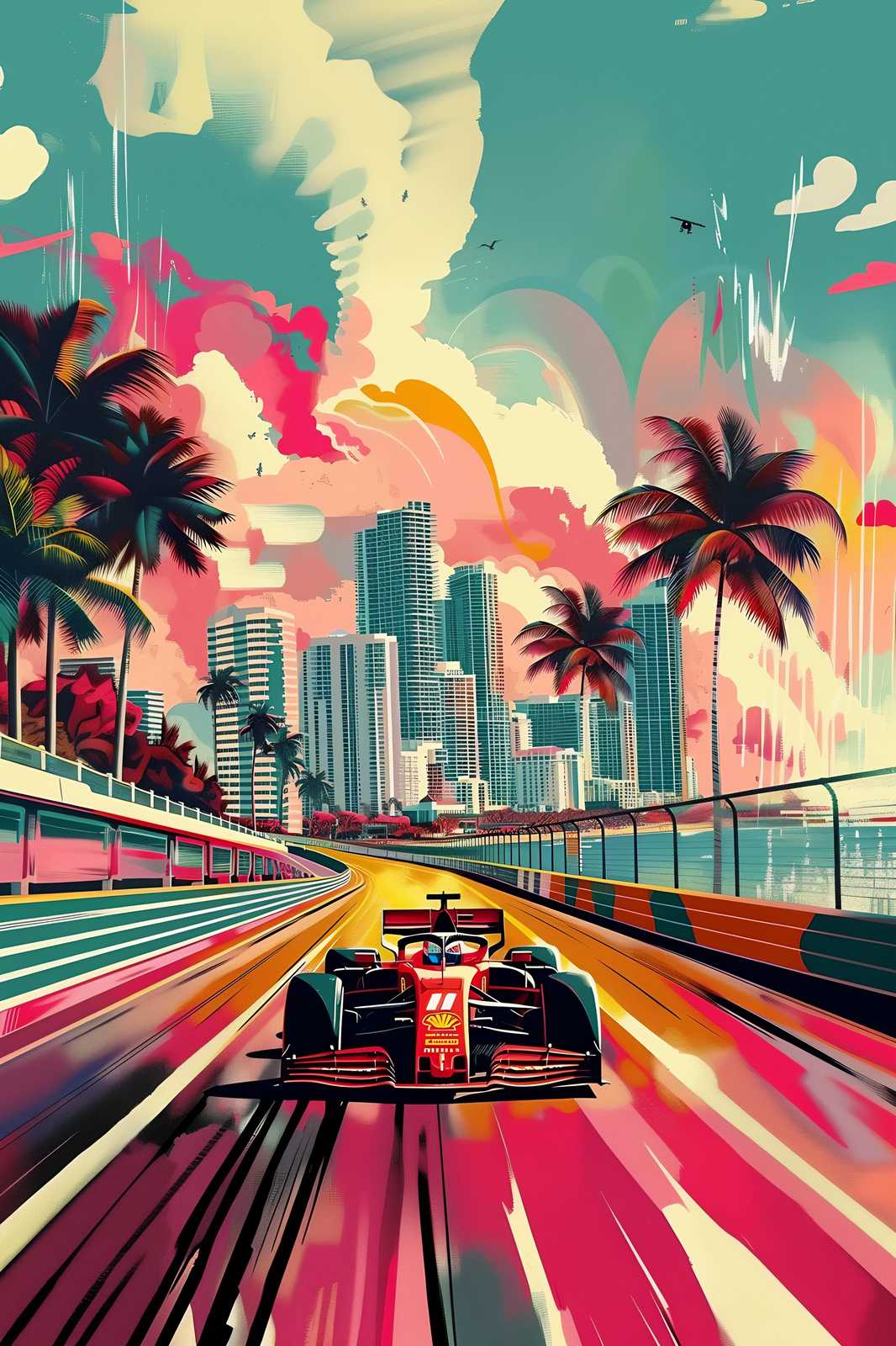 Miami Vibe Formula 1 Wall Art