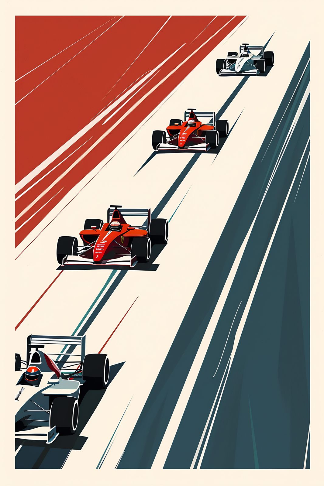 Vintage Racing Cars Speed Wall Art