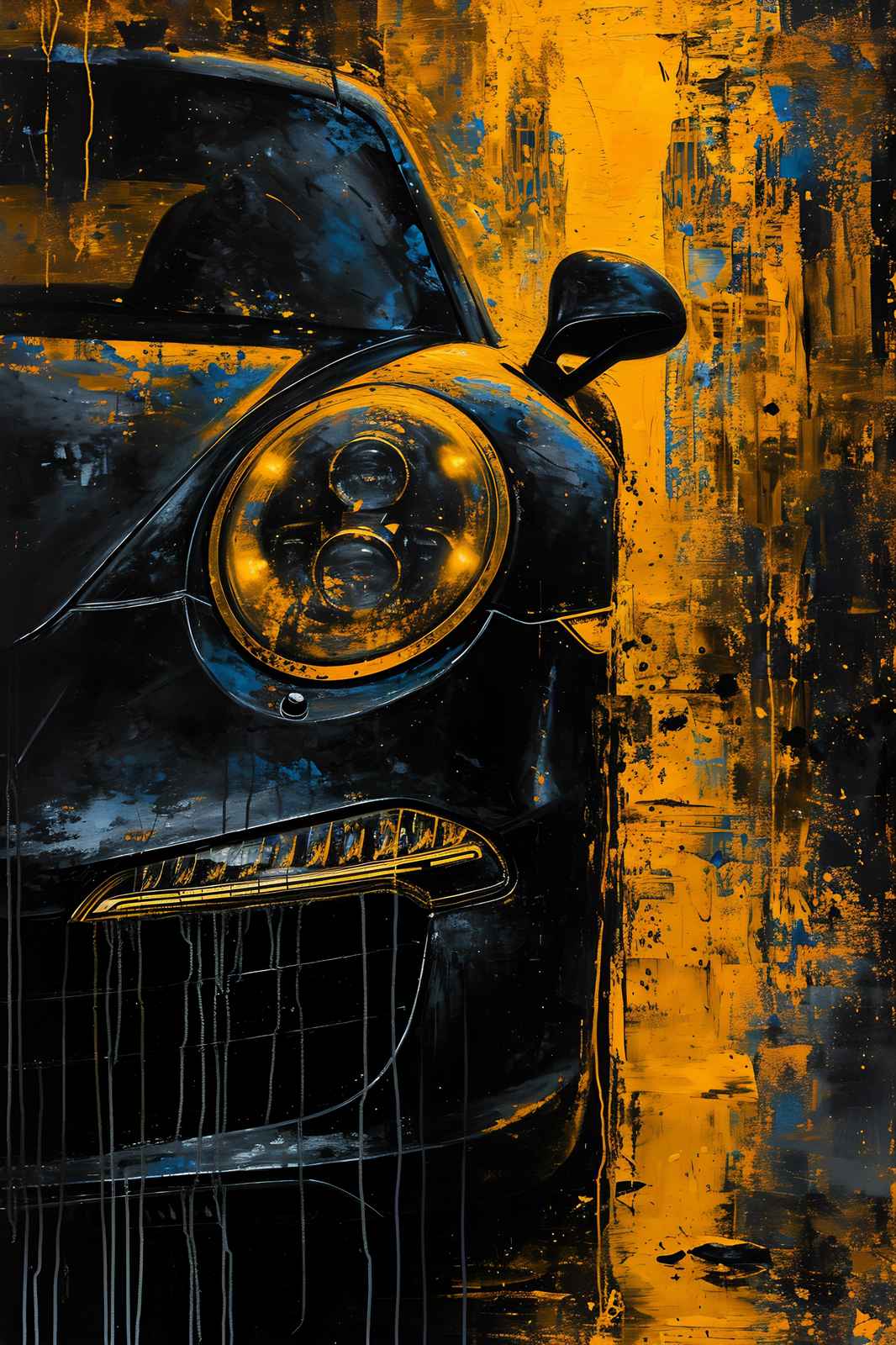 Bold Porsche Abstract Speed Wall Art