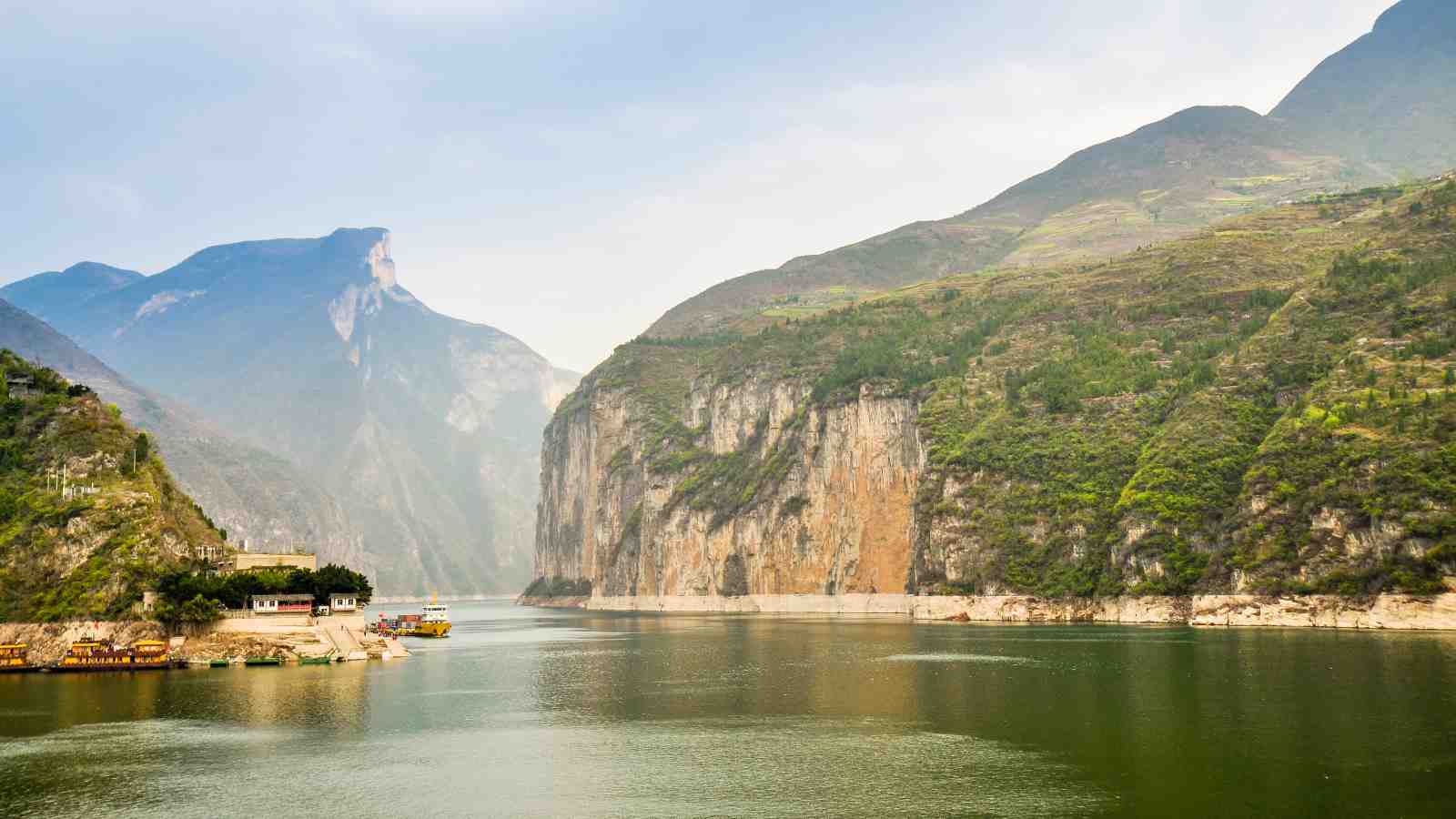 Misty Mountain River Landscape Wall Art