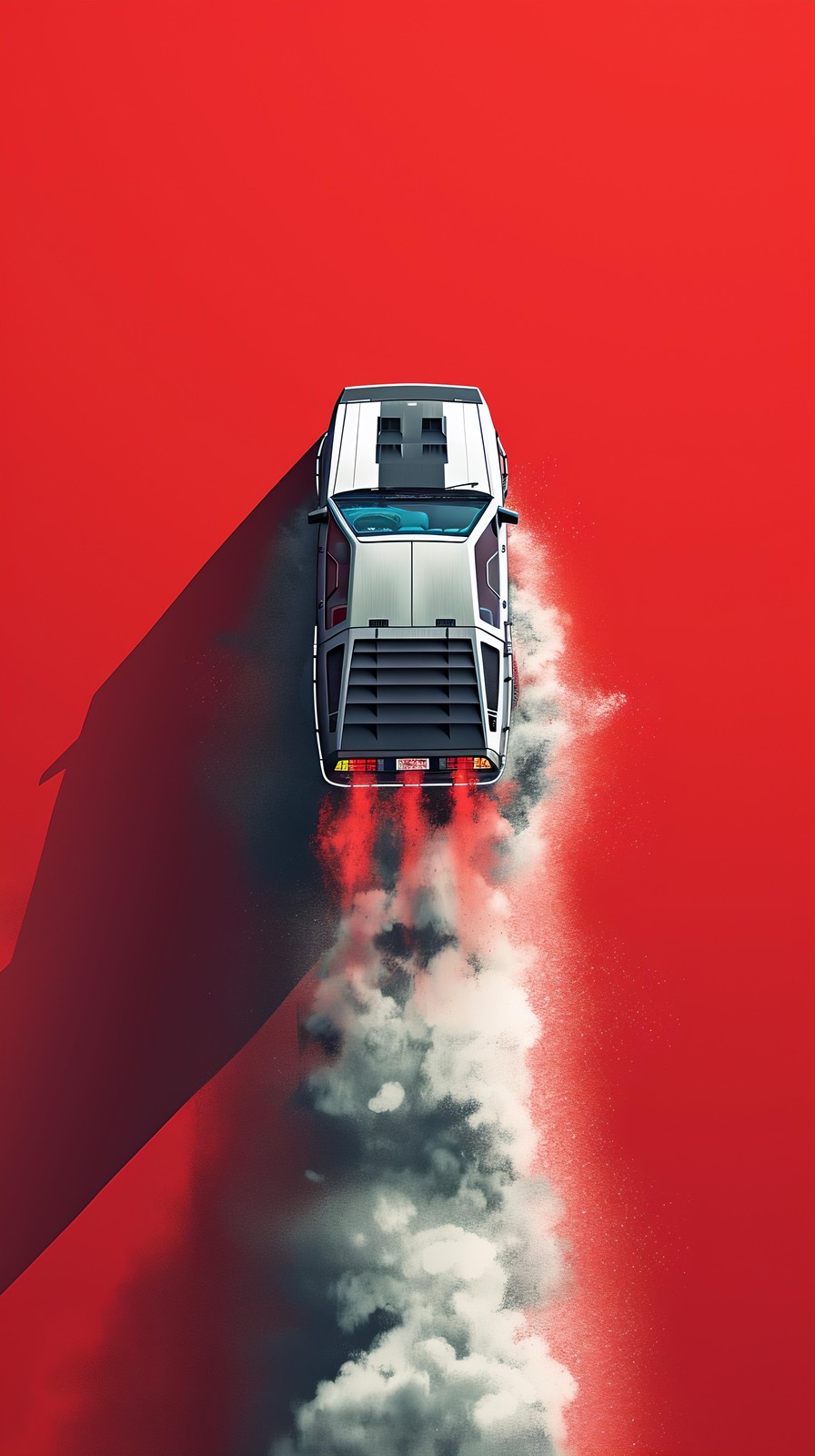 DeLorean Time Travel Speed Red Wall Art