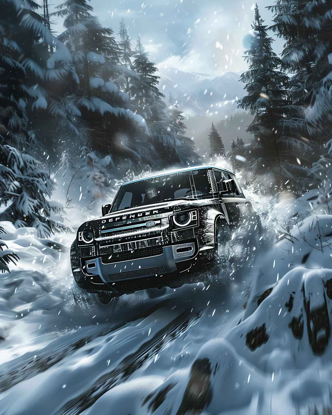 Defender Snow Adventure Wall Art