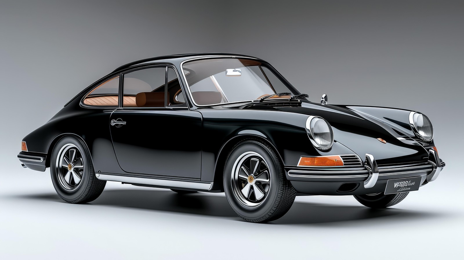 Classic Black Porsche 911 Wall Art