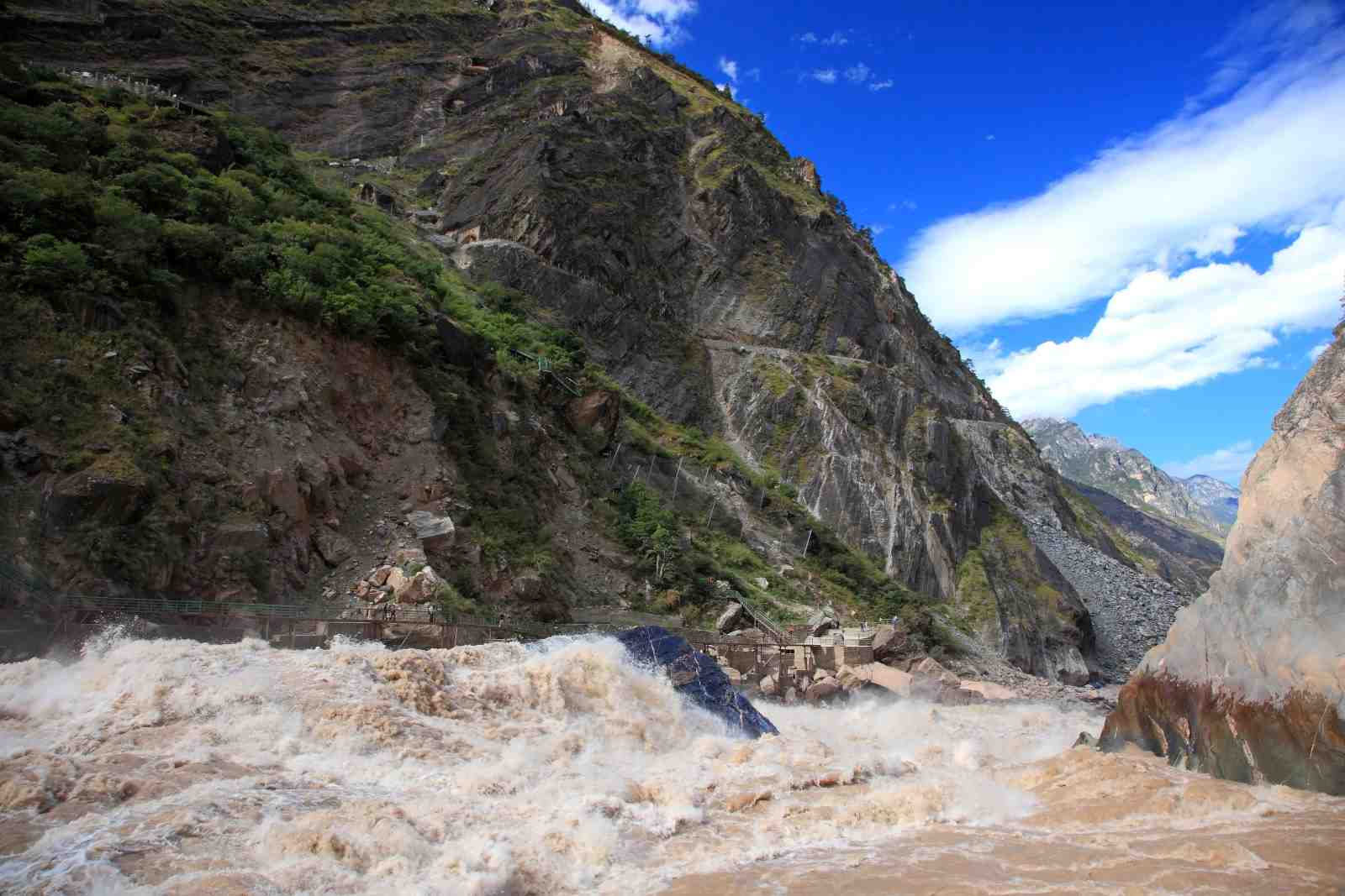 Powerful River Gorge Mountain Landscape Wall Art