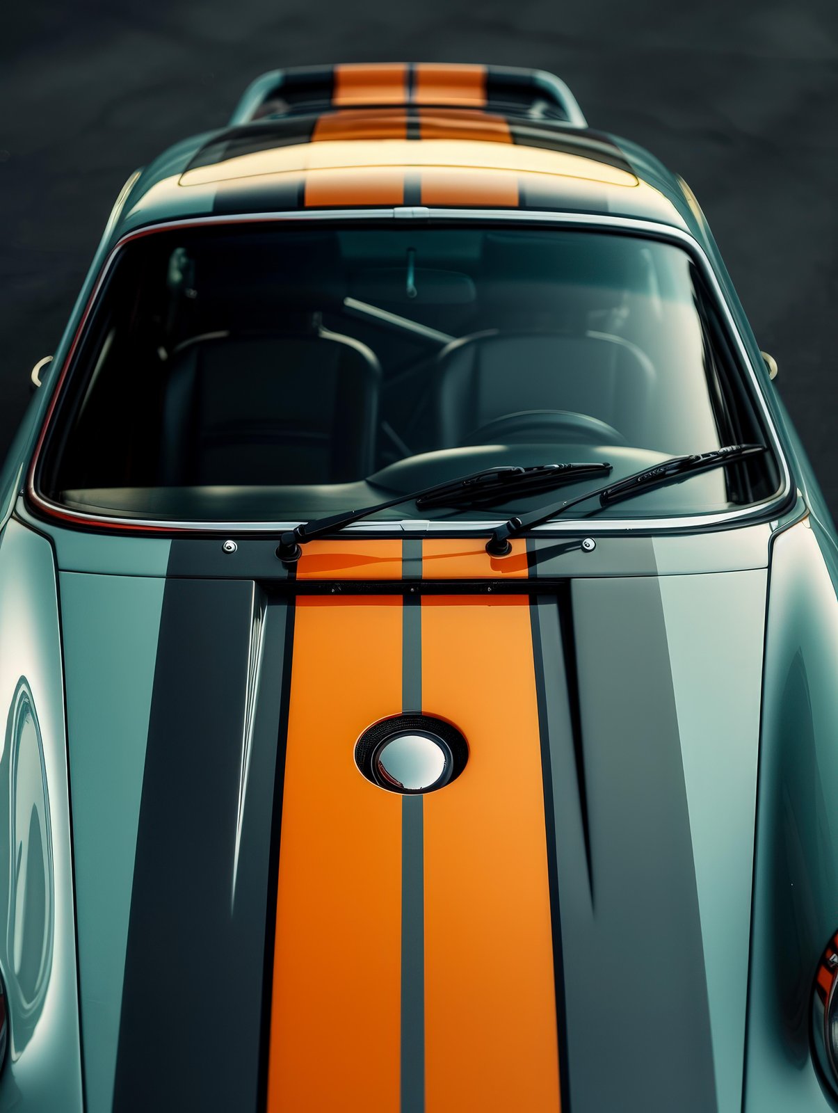 Retro Racing Car Stripes Wall Art