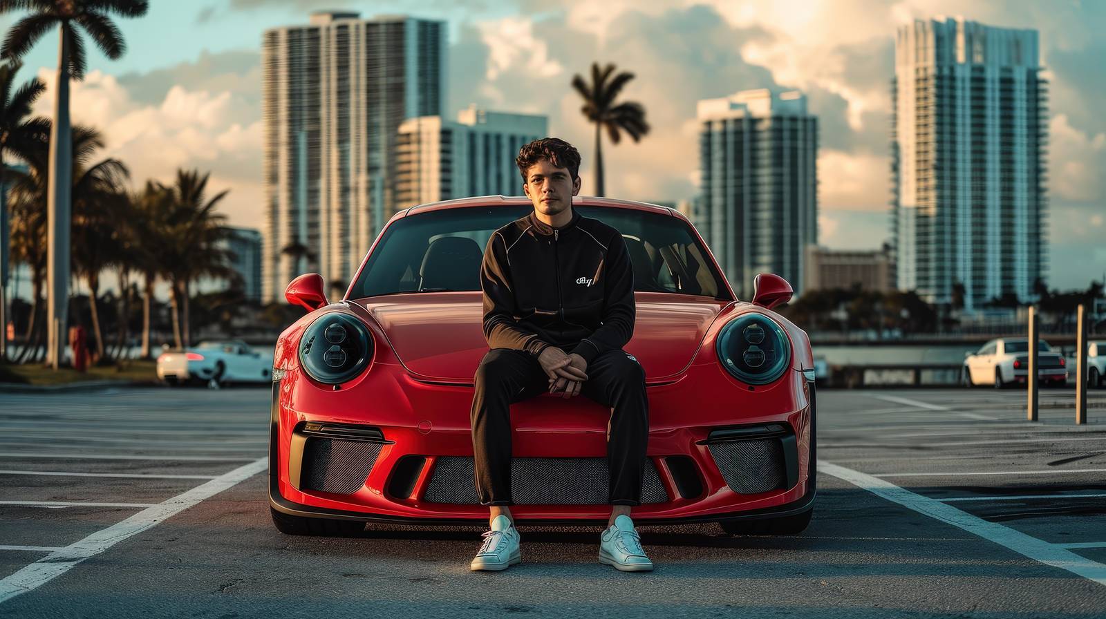 Luxury Red Porsche Lifestyle Wall Art