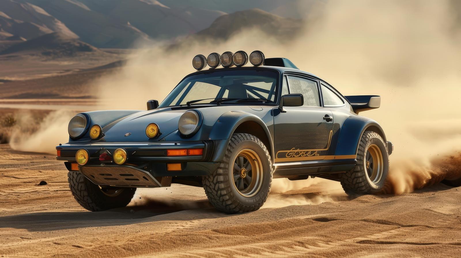 Off-Road Porsche Desert Adventure Wall Art