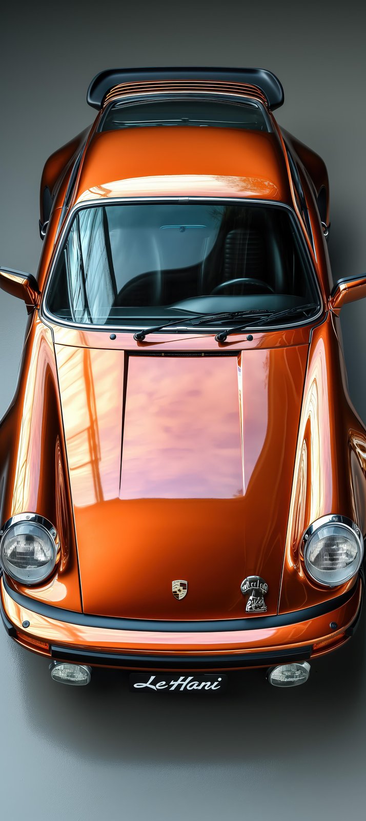 Vintage Orange Porsche 911 Turbo Wall Art