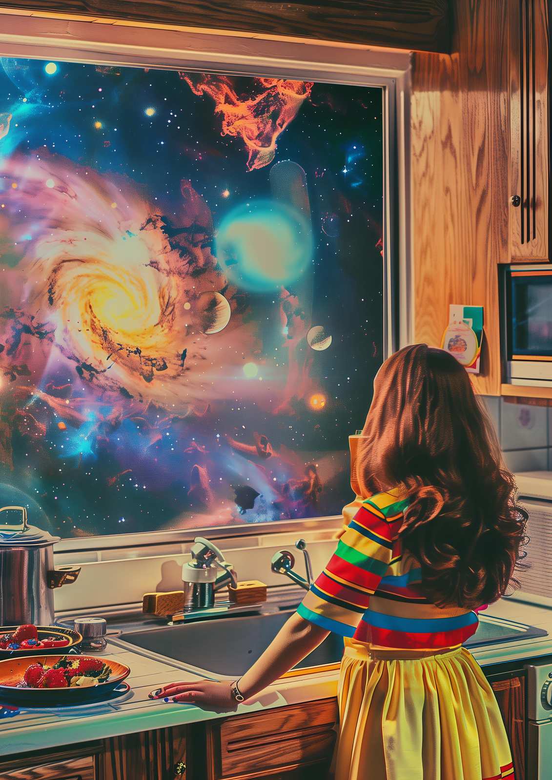 Cosmic Kitchen Galaxy Wall Art