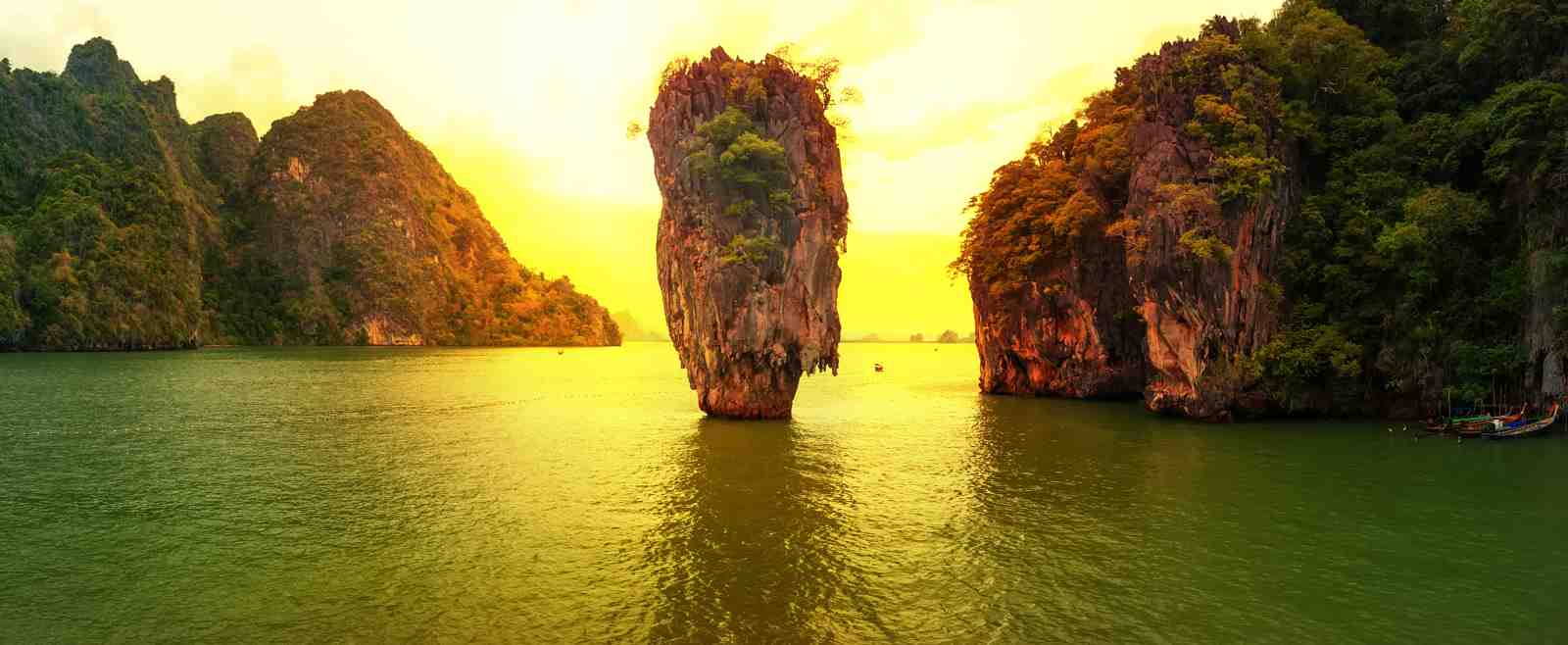 Tropical Island Sunset Wall Art