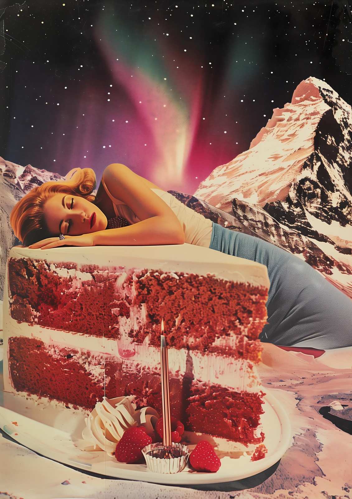 Surreal Aurora Dream Cake Wall Art