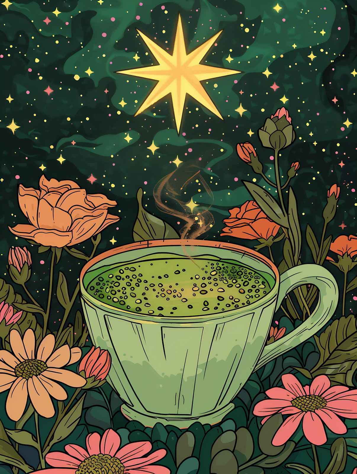 Enchanted Matcha Serenity Wall Art