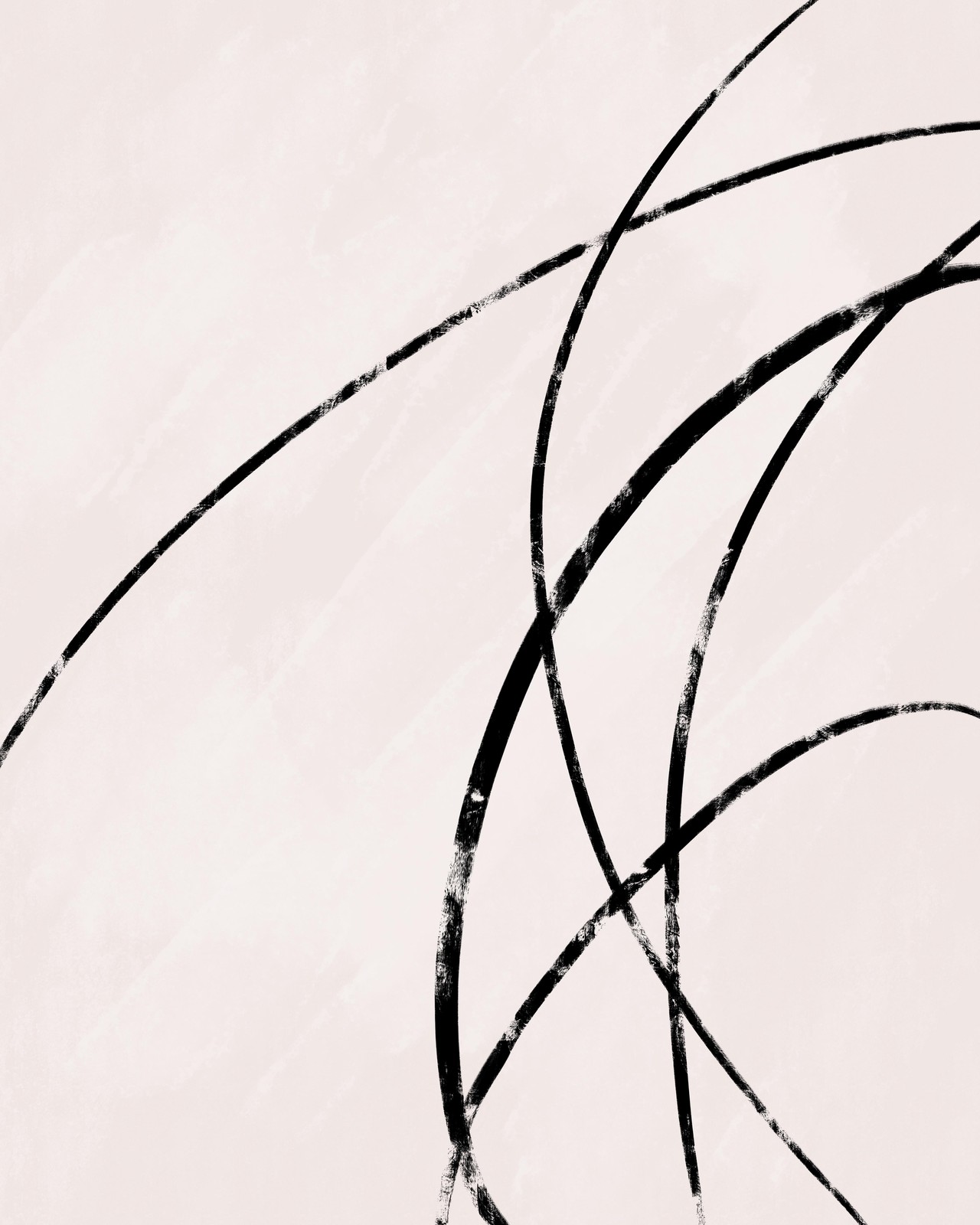 Minimalist Black Curve Abstract Wall Art