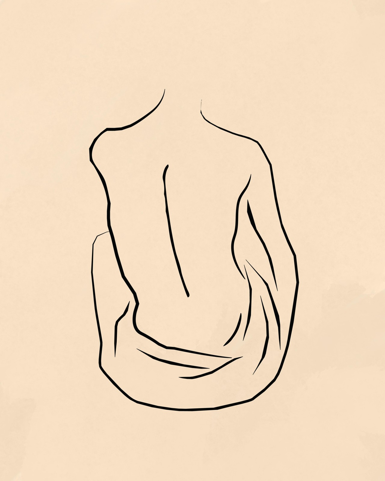 Abstract Nude Line Art Wall Art