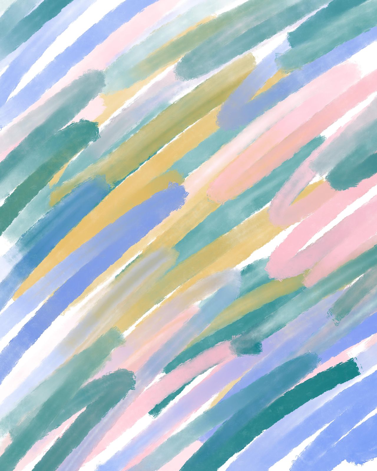 Abstract Pastel Strokes Wall Art