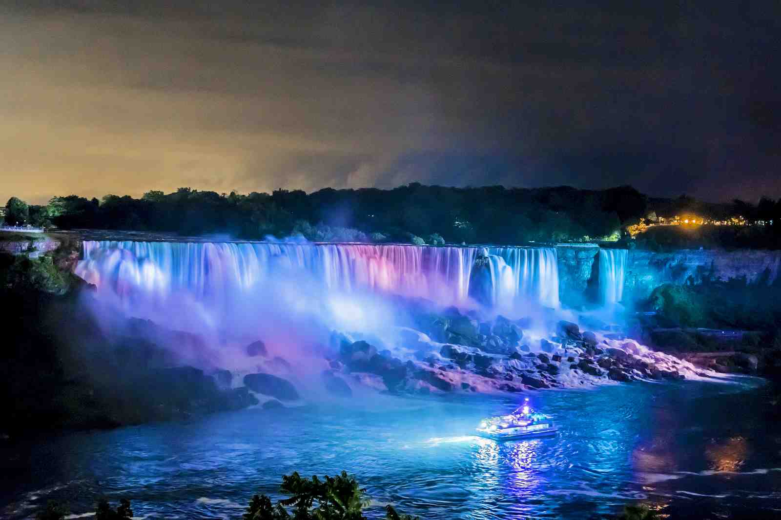 Niagara Falls Night Lights Wall Art