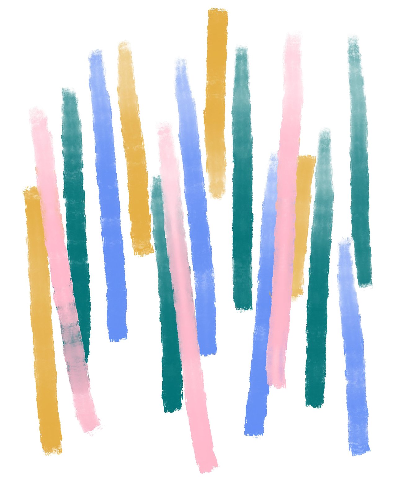 Abstract Brushstroke Stripes Wall Art