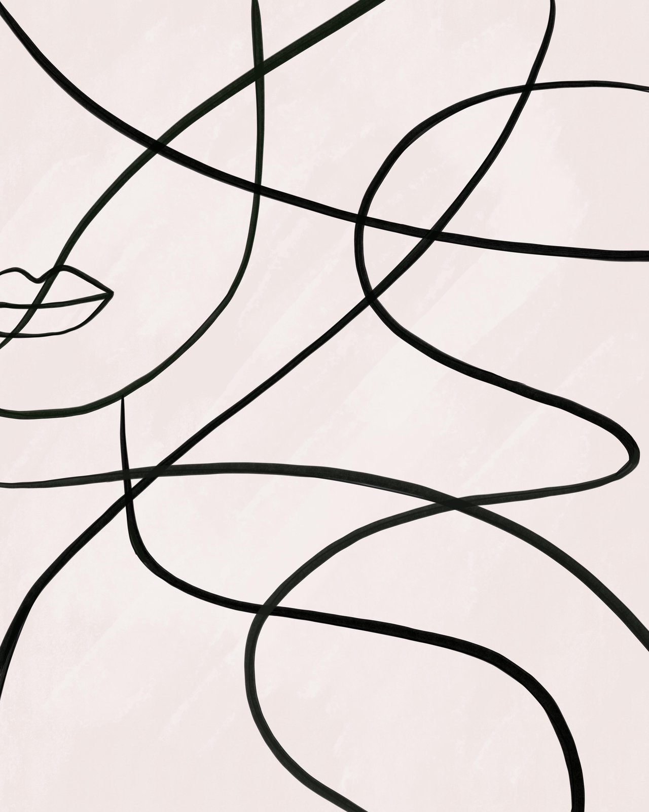 Minimalist Face Line Art Wall Art