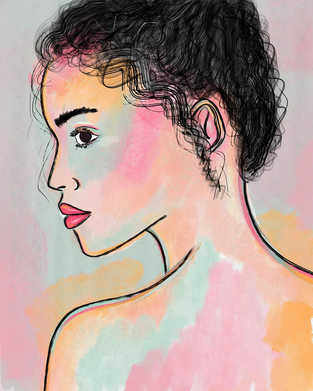 Elegant Portrait Aura Wall Art