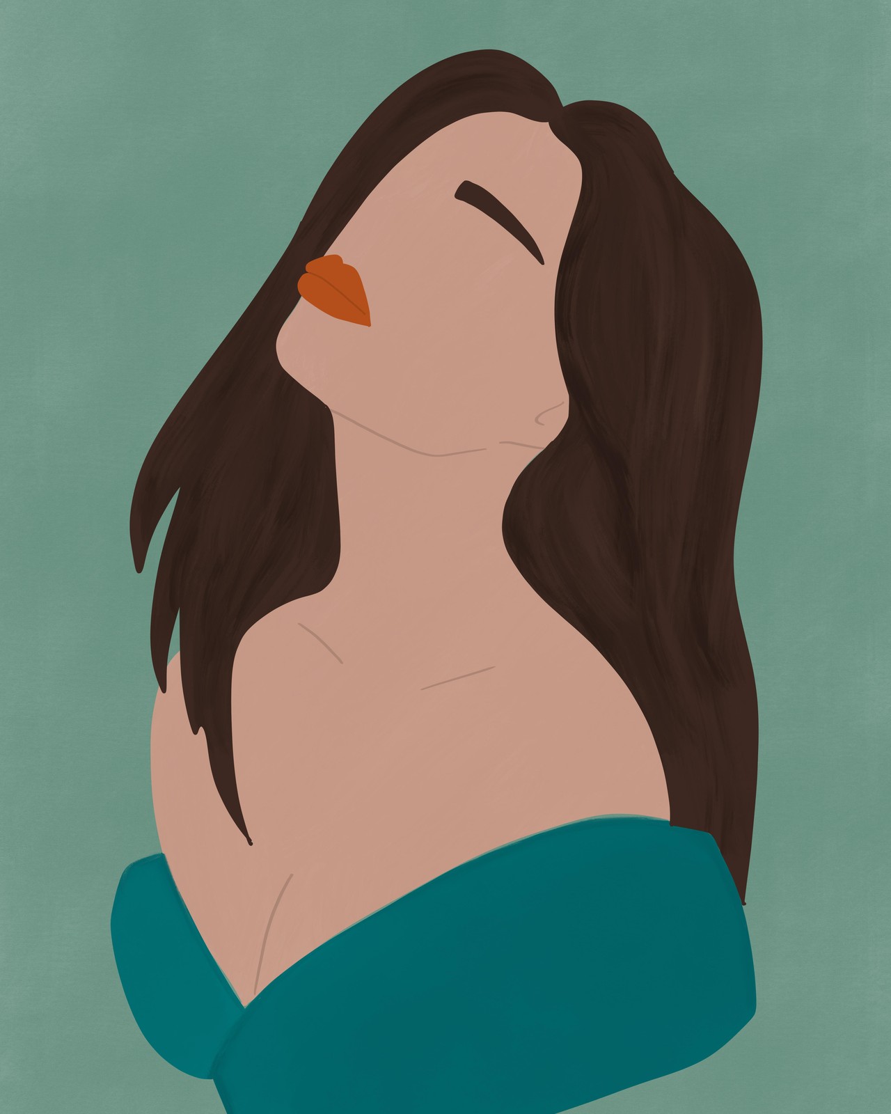 Modern Serenity Woman Portrait Wall Art